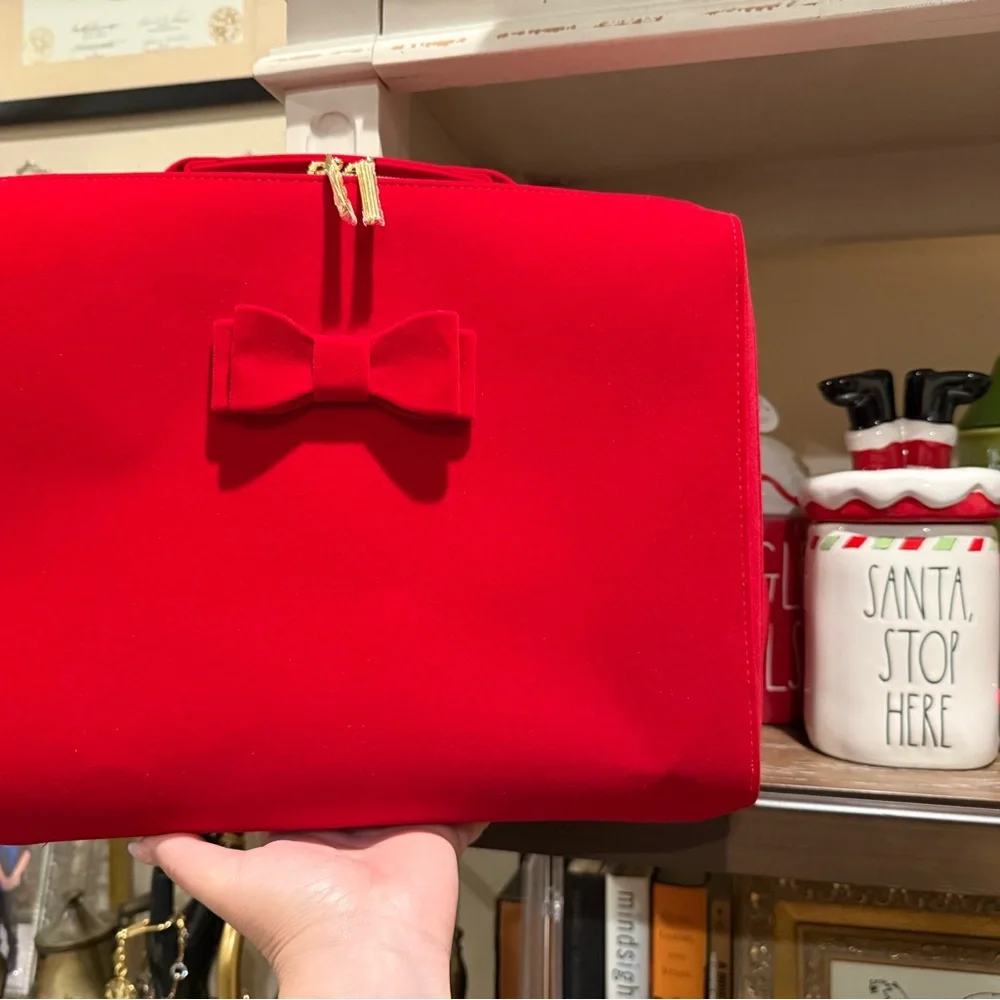 Estee Lauder Vibrant Red Cosmetic Bag